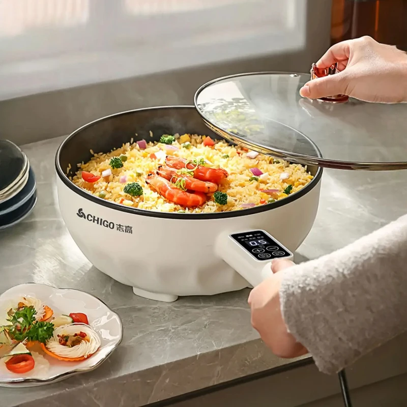 Home Cooking Utensils - Multifunktionaler elektrischer Kochtopf, antihaftbeschichtete elektrische Fritteuse