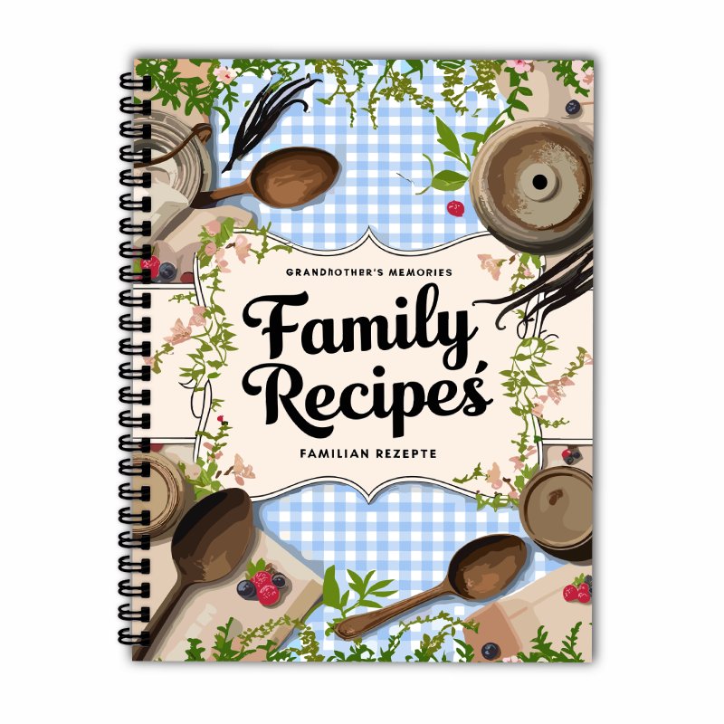 A5 Rezeptbuch, blaues Raster,  – Home Cooking Book Bewertung und Preis